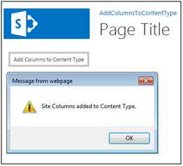 Add Columns to Content Type
